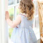 Smocked Seersucker Flag Bubble