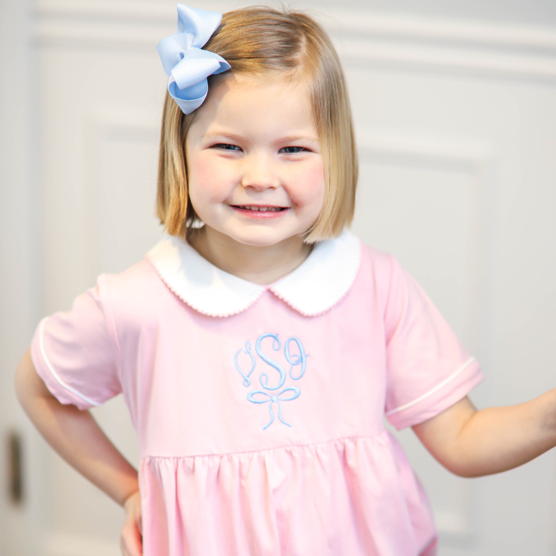 Baby Blue Laine Short-Sleeve Bubble Bodysuit