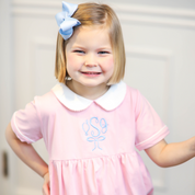 Baby Blue Laine Short-Sleeve Bubble Bodysuit