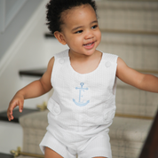 Connor Seersucker Shortall in White