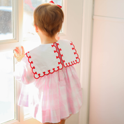 Pink Gingham Heart Swing Set