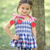 Smocked Apple Tie Strap Bloomer Set
