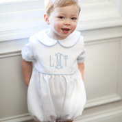 White & Blue Honeycomb Boy Bubble