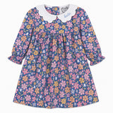 Girls Navy Floral Dress