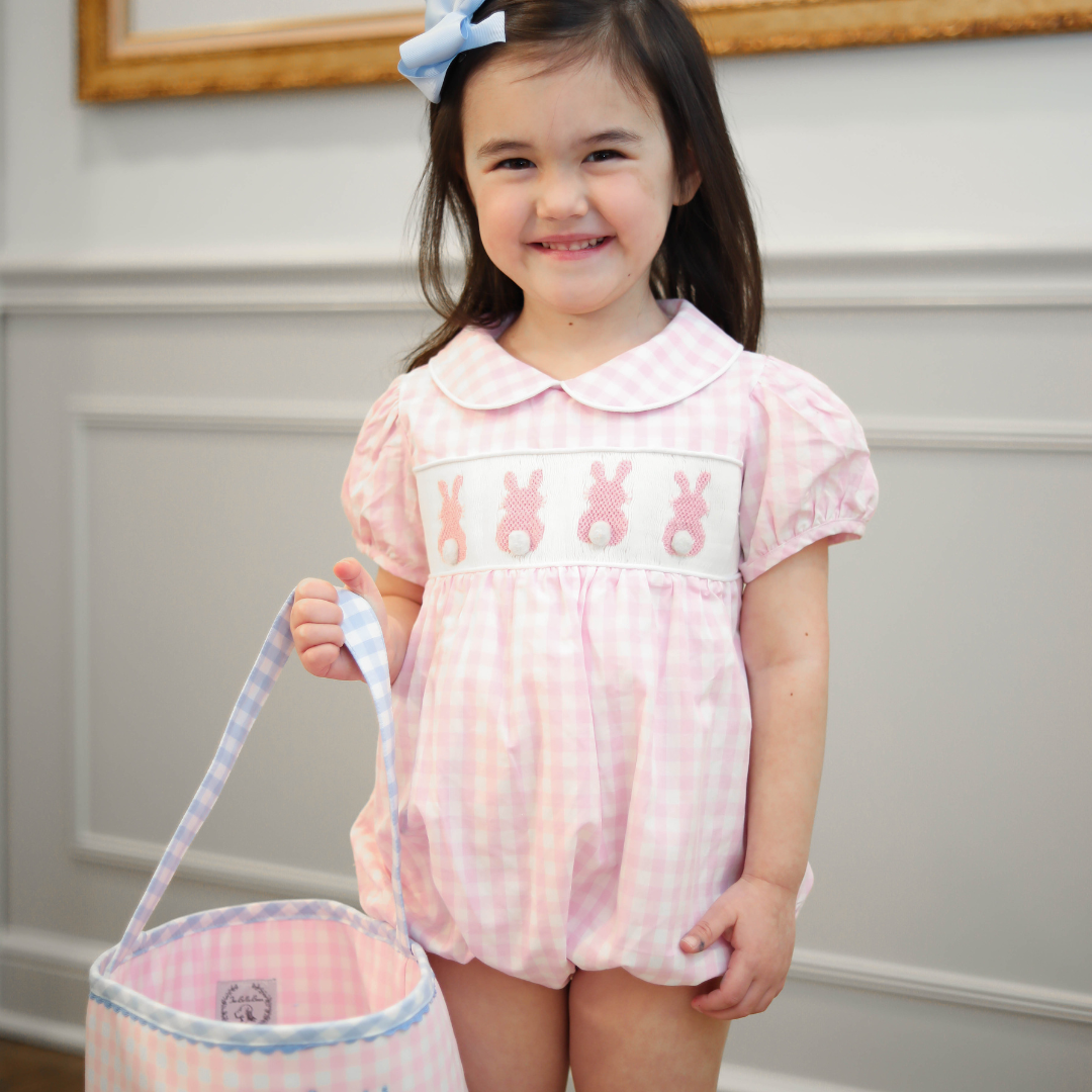 Pink Peter Cottontail Smocked Bunny Bubble