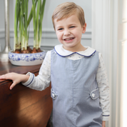Navy Gingham Shortall