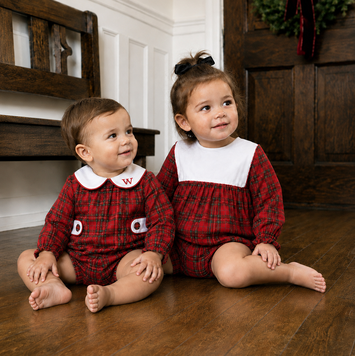 Christmas Red Tartan Sing Set