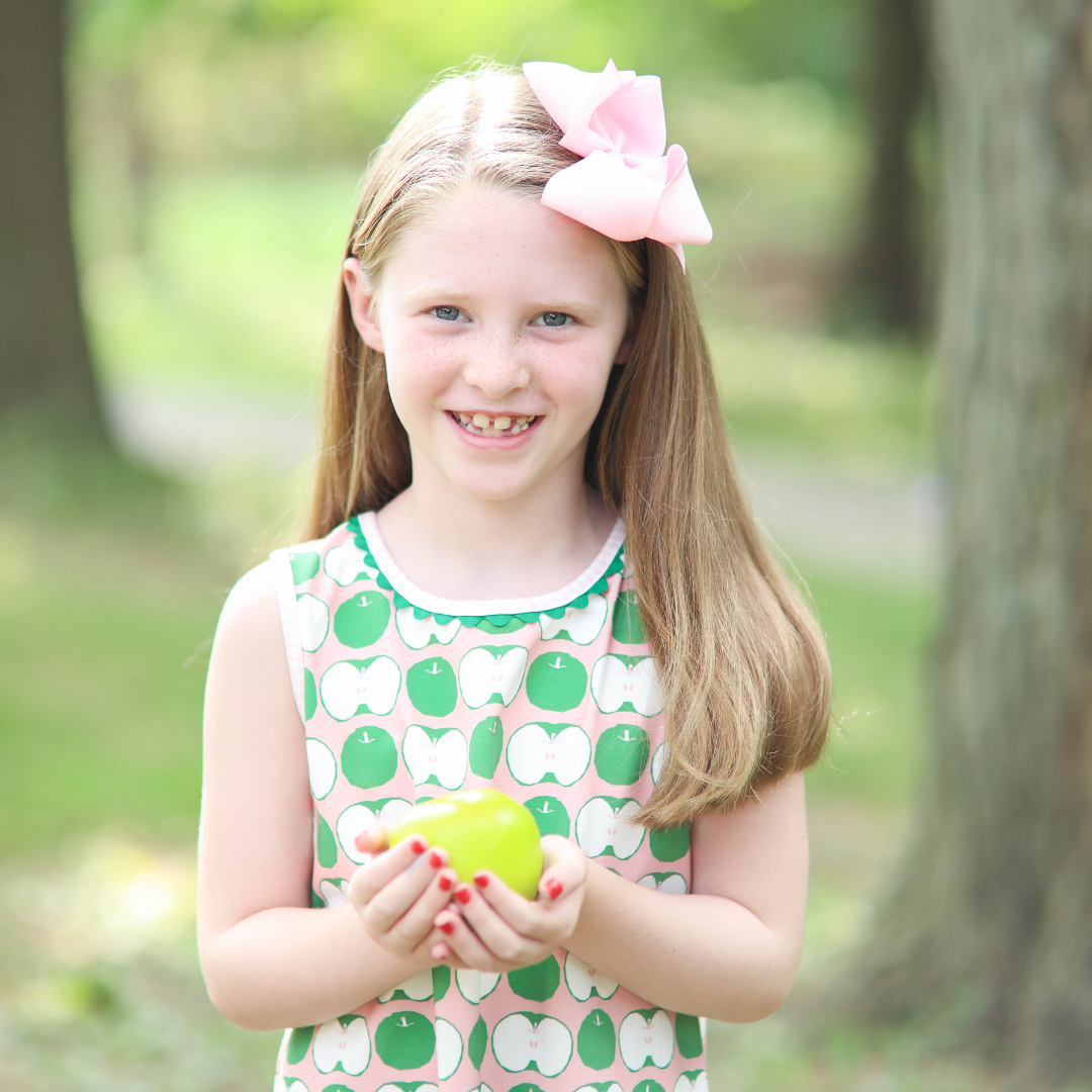 Green Apple Print Dress