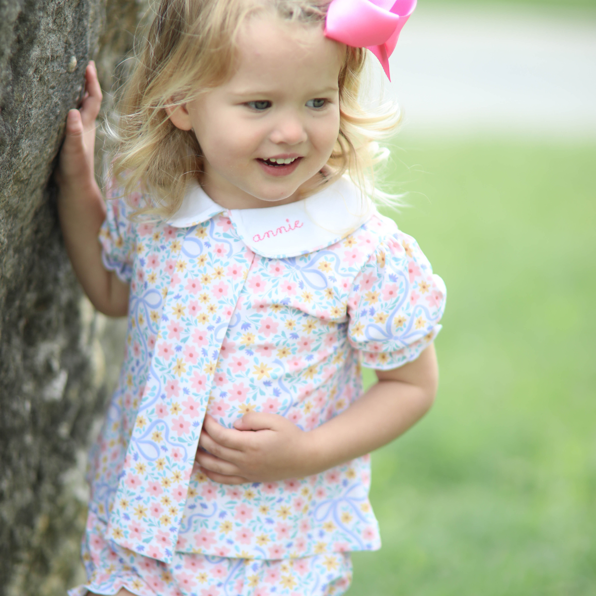 Bow Floral Swing Set