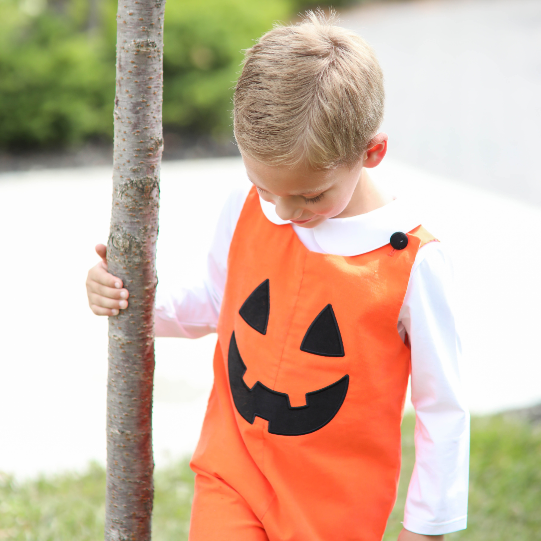 Orange Jack-O-Lantern Shortall