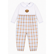 Plaid Puppy Romper