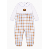 Plaid Puppy Romper