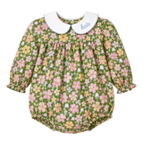 Girls Green Floral Bubble