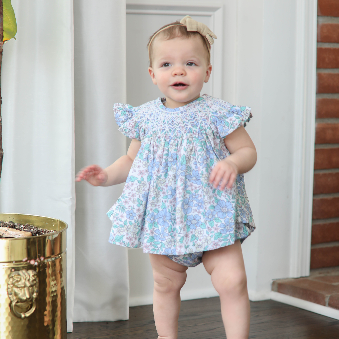 Floral Smocked Swing Set