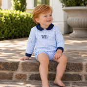Navy & Blue Gingham Swing Set