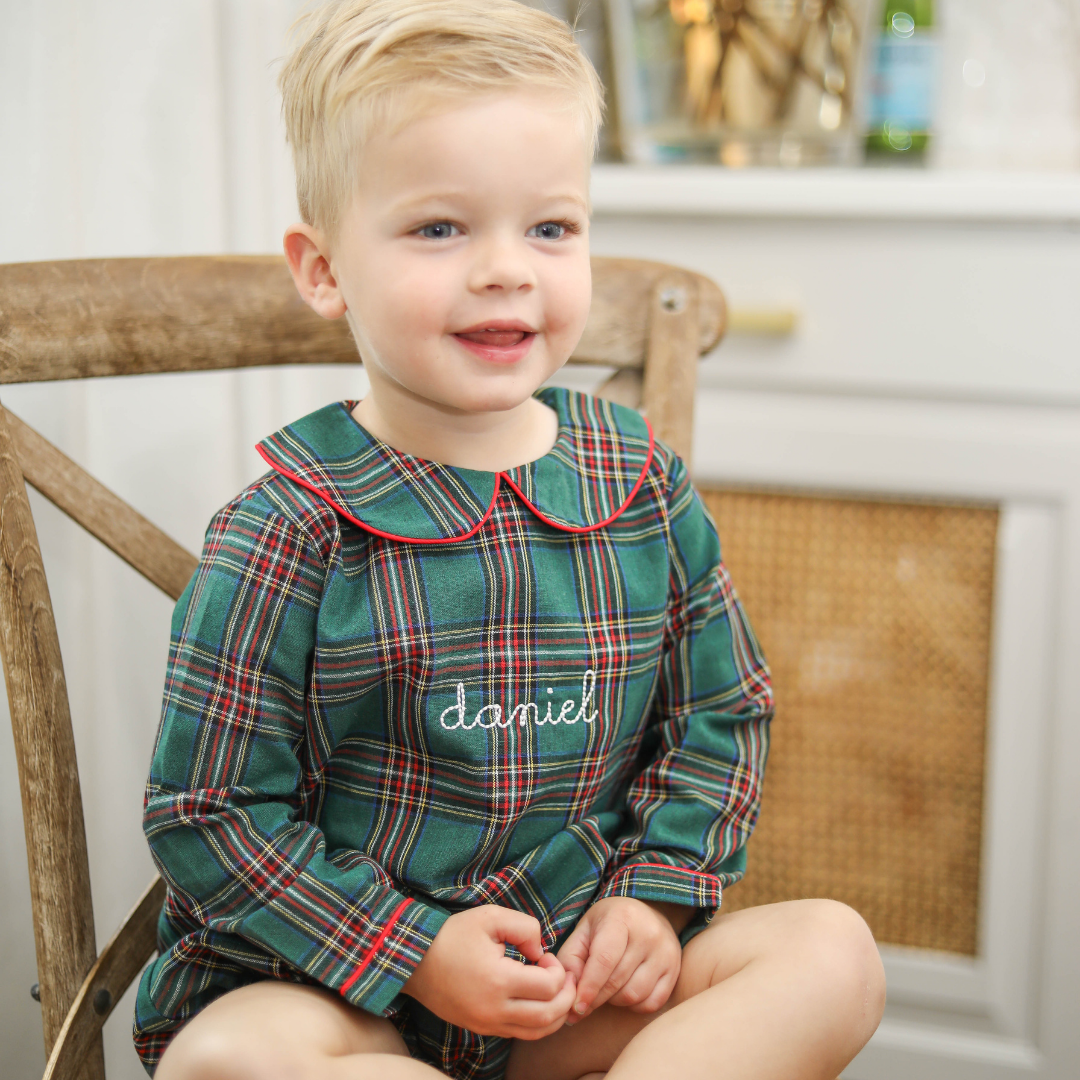 Christmas Green Tartan Bubble