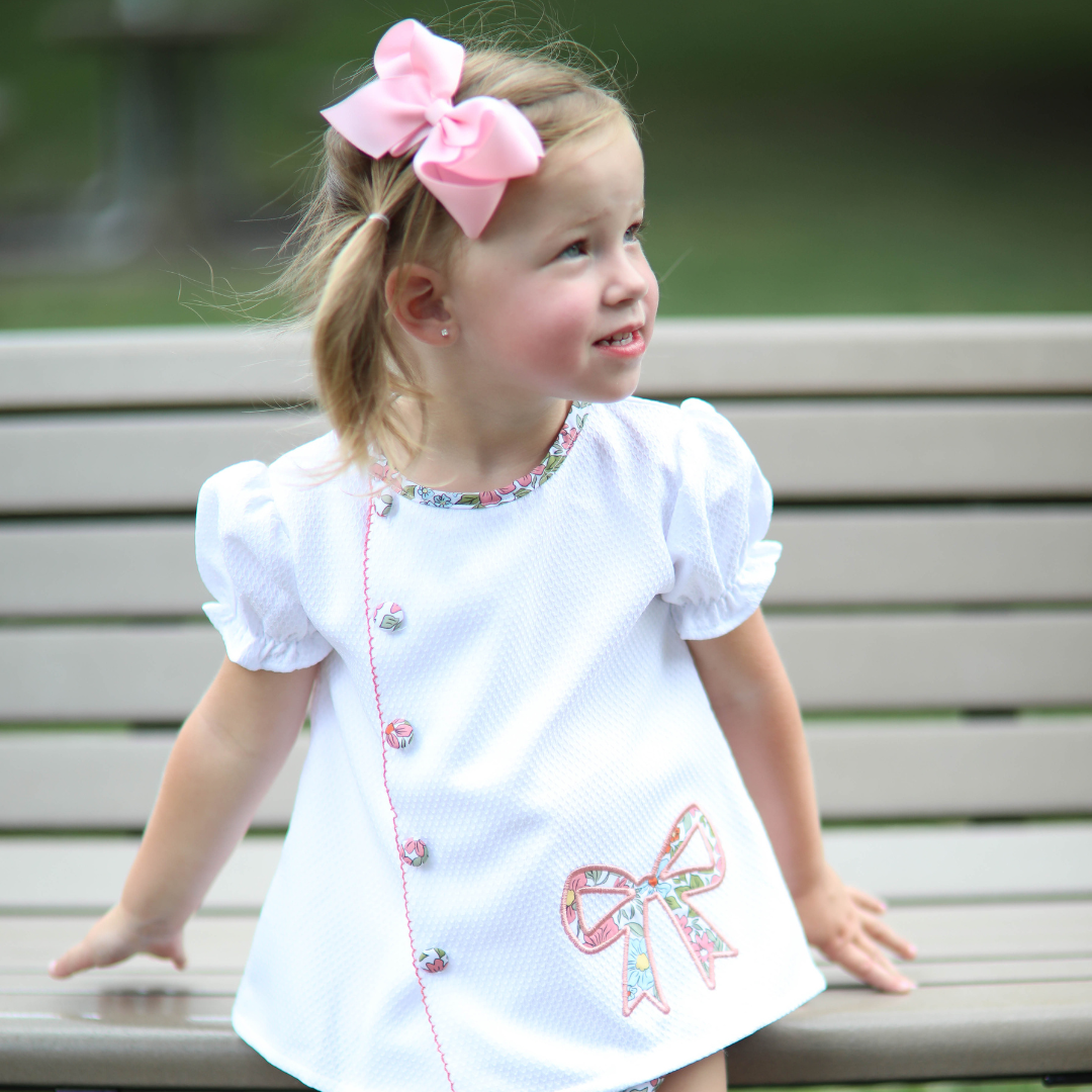 Floral Bow Bloomer Set