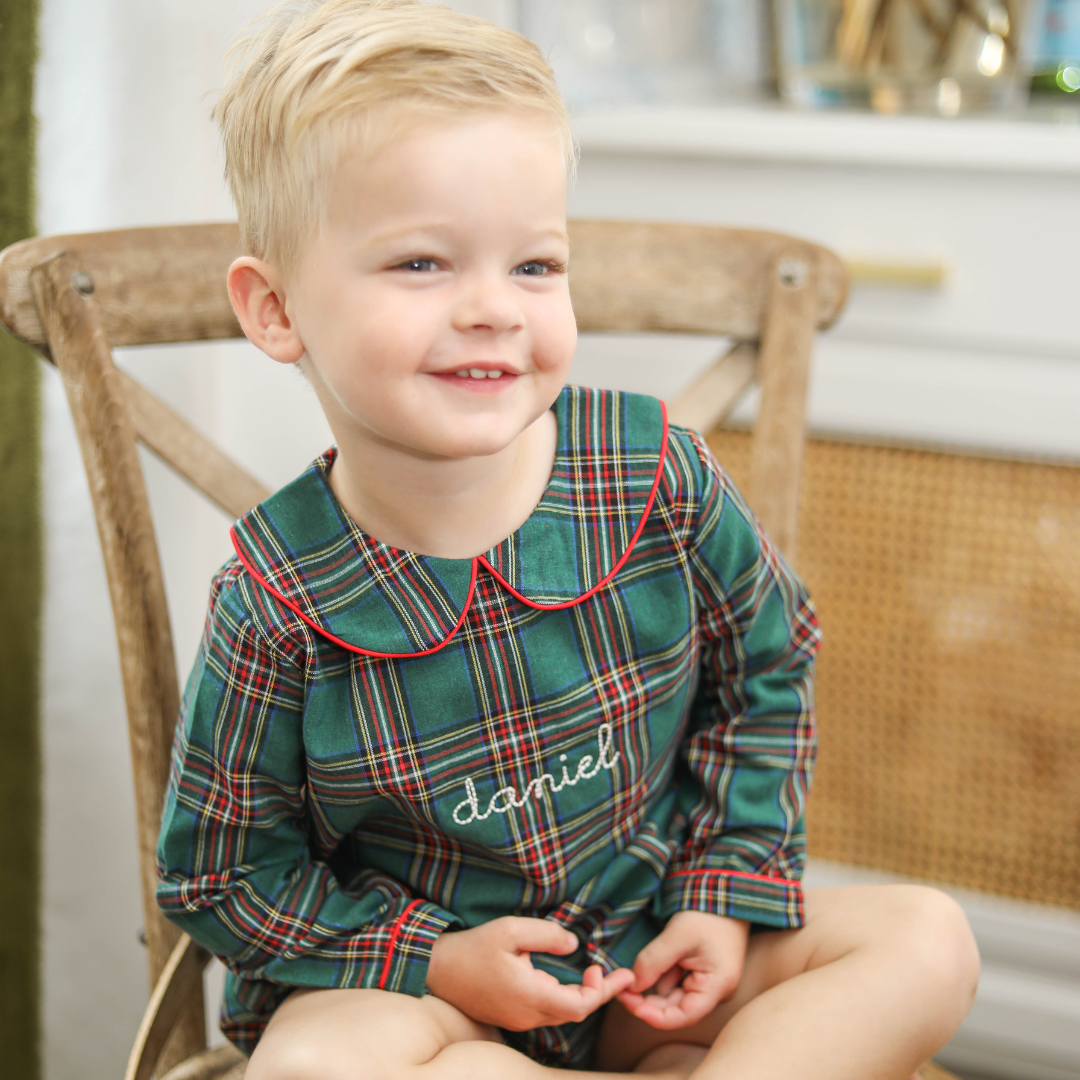Christmas Green Tartan Bubble