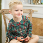 Christmas Green Tartan Bubble