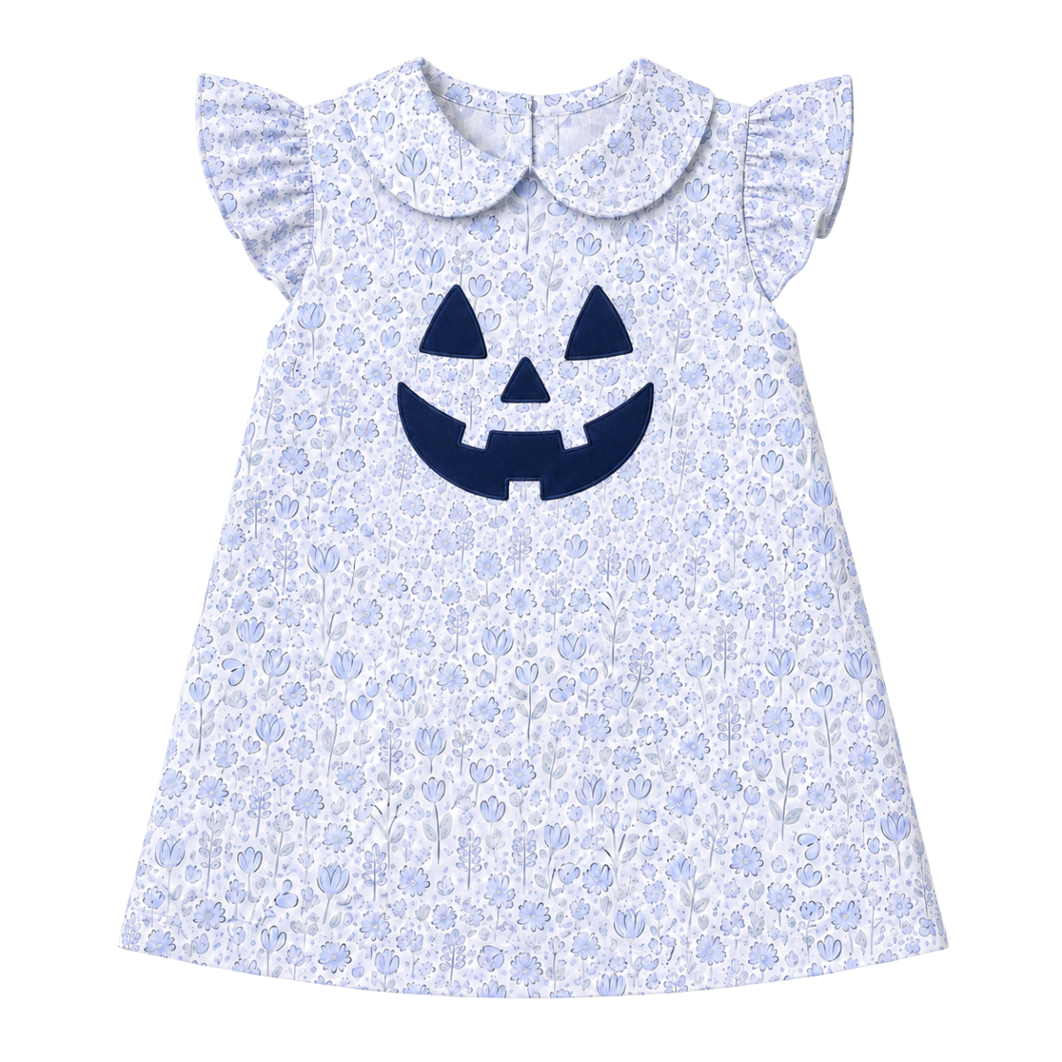 Blue Floral Jack O' Lantern Dress