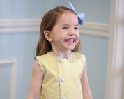 Yellow Gingham Scalloped Swing Set
