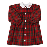 Christmas Red Tartan Button Dress