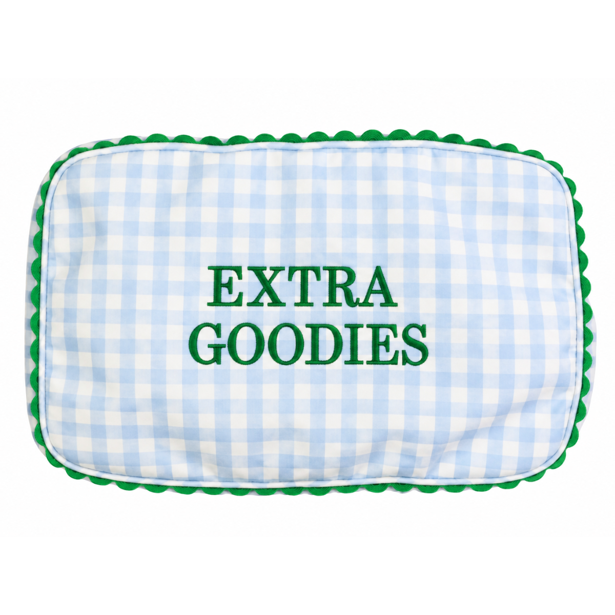 Extra Goodies Blue Gingham Pouch