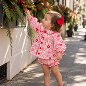 Sweetheart Floral Scalloped Swing Set