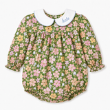 Girls Green Floral Bubble