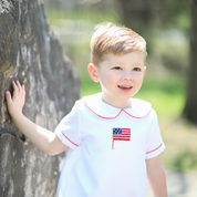 Boys Patriotic Honeycomb Flag Bubble