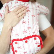 Christmas Bow Zippy Romper