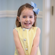 Yellow Gingham Scalloped Swing Set
