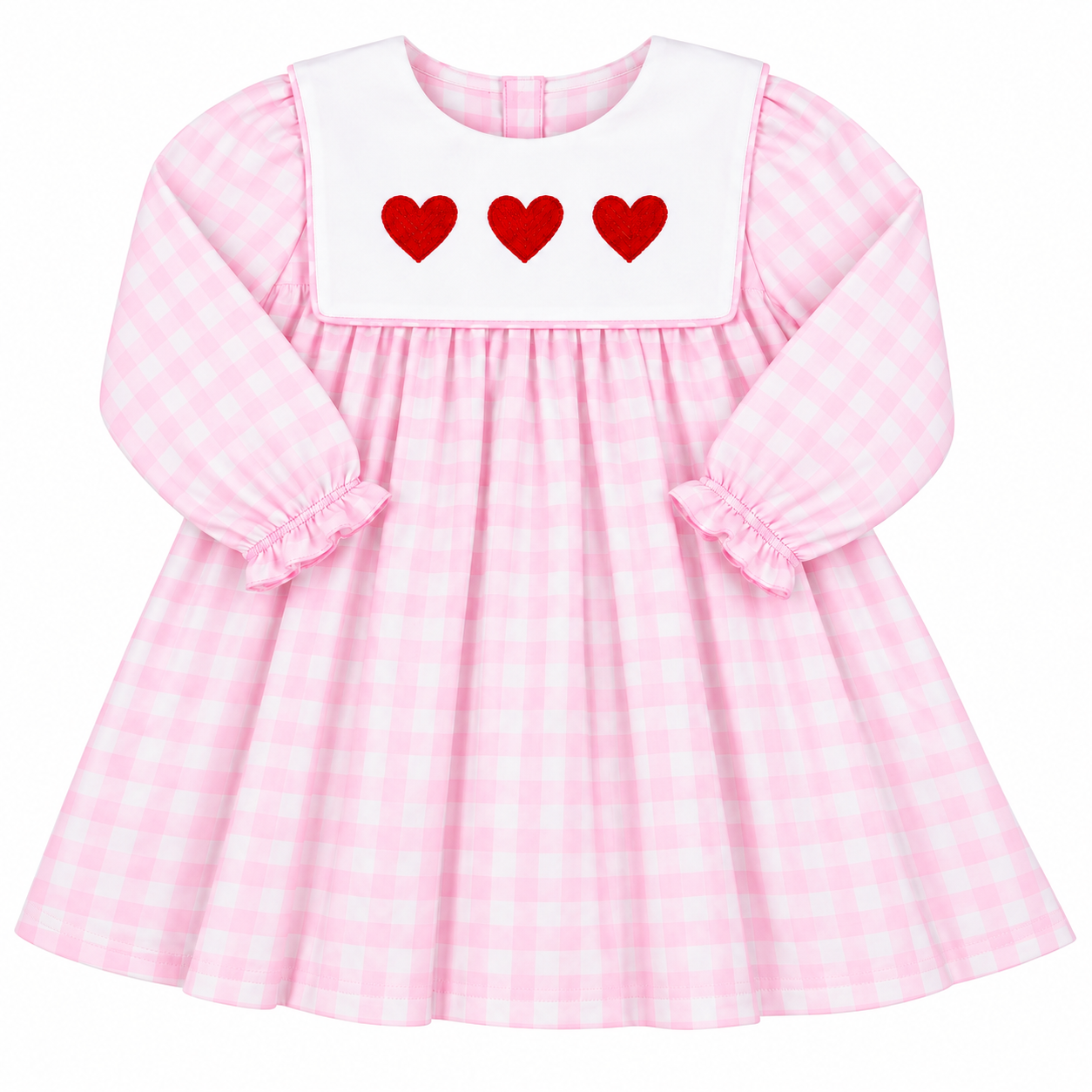 Pink Gingham Hearts Dress