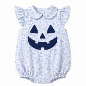 Girls Blue Floral Jack O' Lantern Bubble