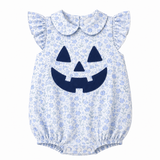 Girls Blue Floral Jack O' Lantern Bubble