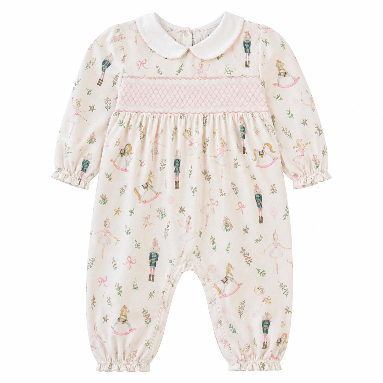 Christmas Smocked Nutcracker Romper