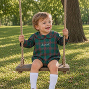 Christmas Green Tartan Bubble