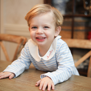 Light Blue Stripe Knit Swing Set