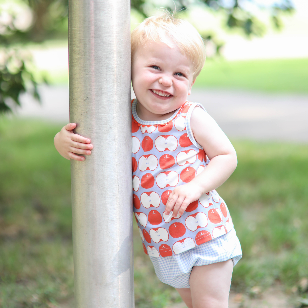 Unisex Red Apple Print Swing Set
