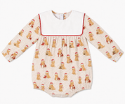 Christmas Santa Puppies Bib Bubble