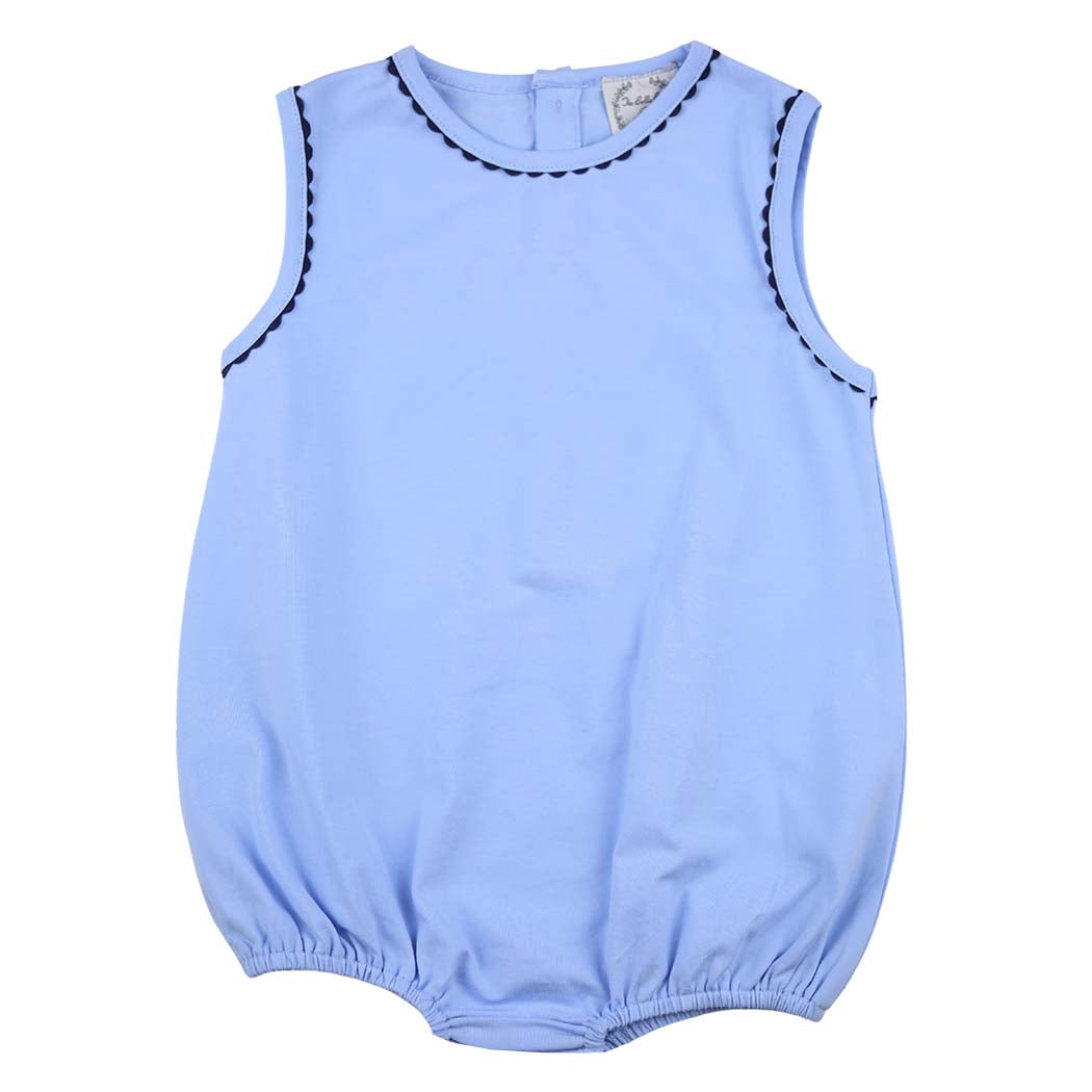 Baby Blue Bubble with Navy Ric Rac