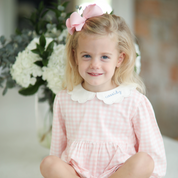 Pink Gingham Long Sleeve Bubble