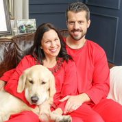 Men's Red Tartan Trim Loungewear