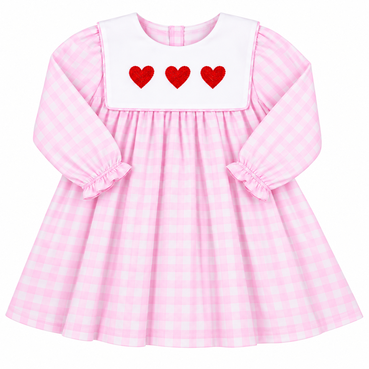 Pink Gingham Hearts Dress