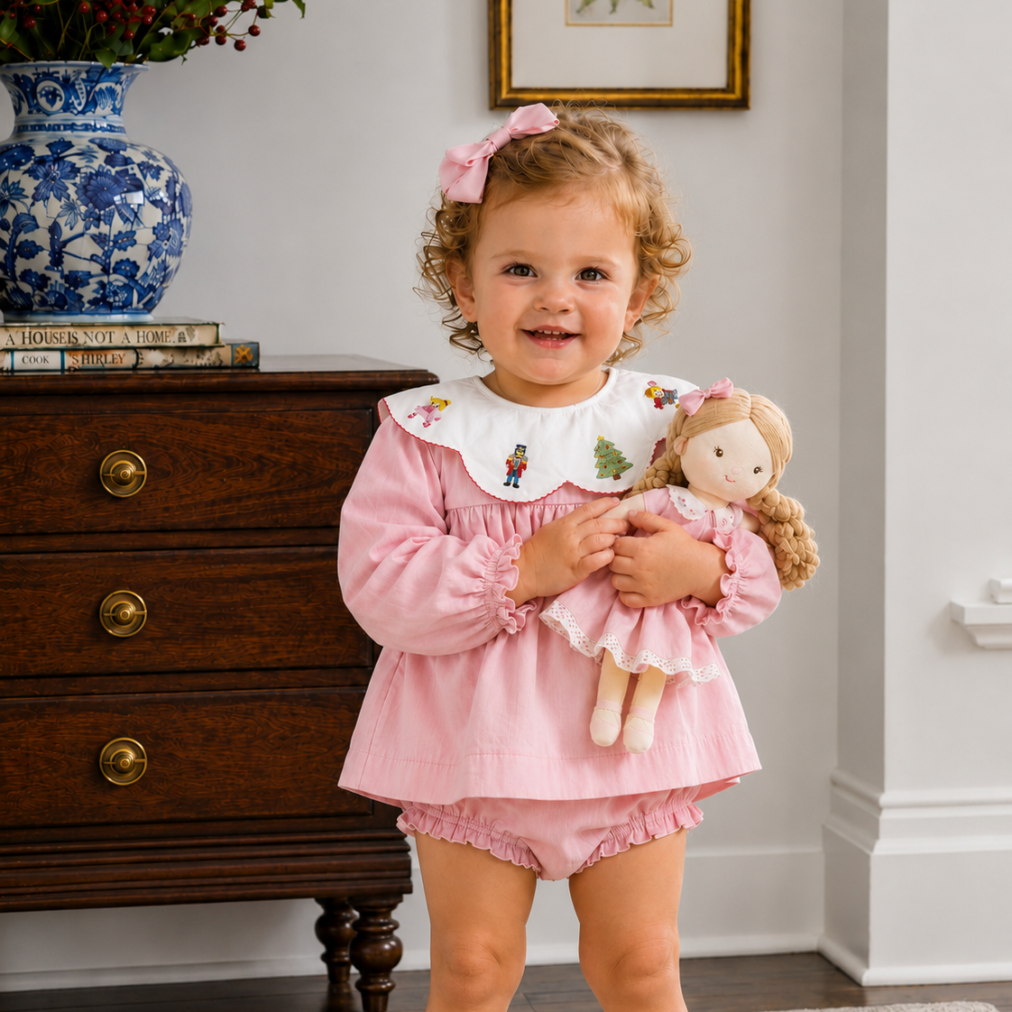 Pink Corduroy Nutcracker Swing Set