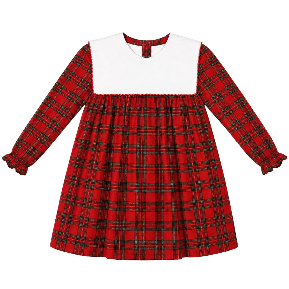 Festive Christmas Red Tartan Dress