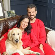 Men's Red Tartan Trim Loungewear