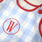 Patriotic Baby Blue Gingham Bubble