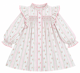 Vintage Rosebud Smocked Dress