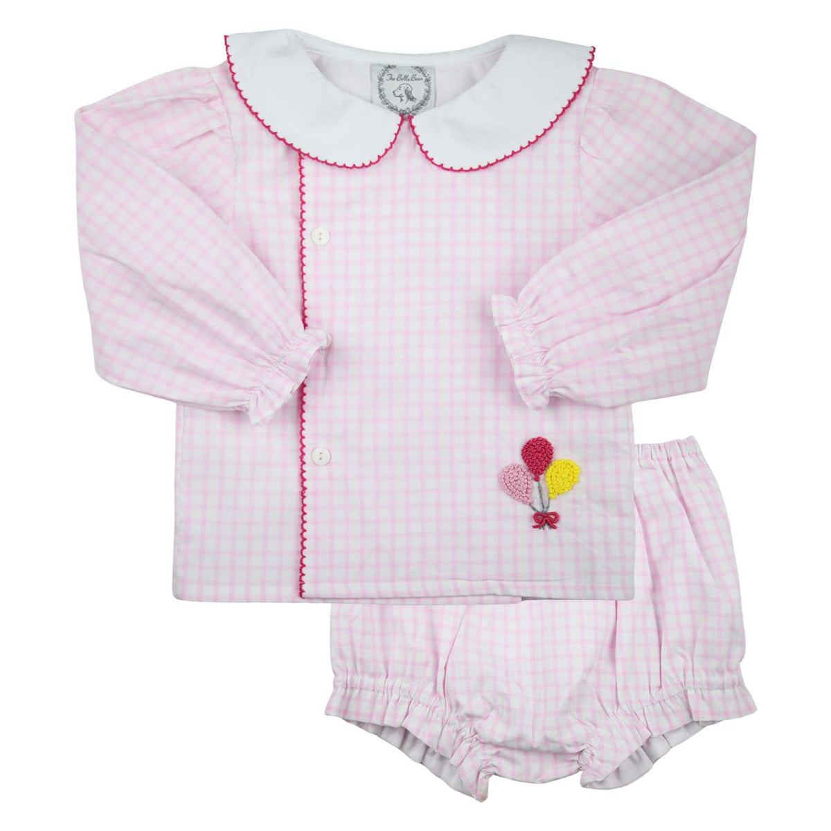 Birthday Pink Windowpane Balloon Swing Set